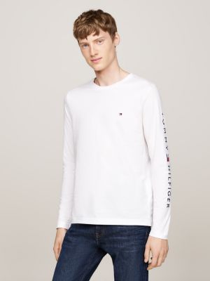 Slim Fit Langarmshirt mit Logo | Weiß | Tommy Hilfiger