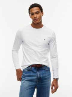 Slim Logo Long Sleeve T-Shirt — White 1