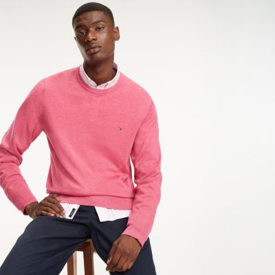 tommy hilfiger cotton silk crew neck