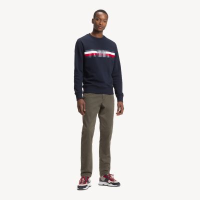 tommy jeans rainbow embroidered crew neck sweatshirt