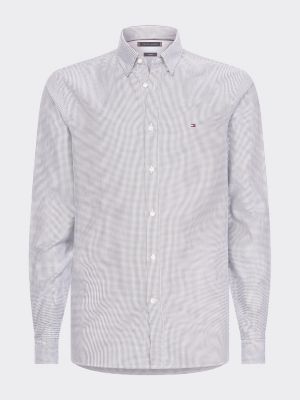 Slim Fit Textured Houndstooth Shirt | GREEN | Tommy Hilfiger