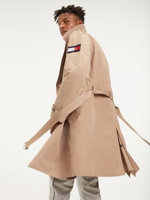 tommy hilfiger hooded trench coat