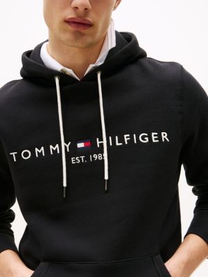 Logo Flex Fleece Hoody | BLACK | Tommy Hilfiger