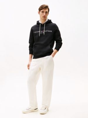 Tommy hilfiger black logo on sale hoodie