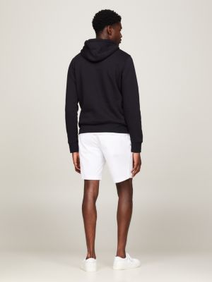 black logo flex fleece hoody for men tommy hilfiger