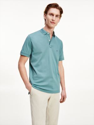 Heathered Pure Cotton Tommy Polo | GREEN | Tommy Hilfiger