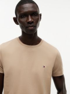 Flag Embroidery Slim Jersey T-Shirt — Khaki 3