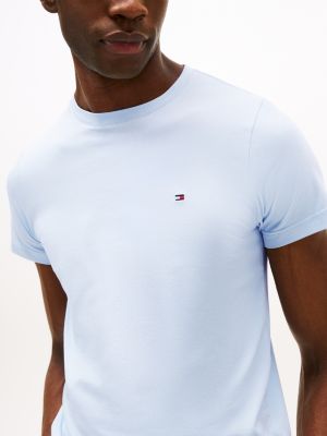 blue stretch slim t-shirt for men tommy hilfiger