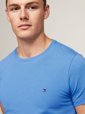 mit Hilfiger Rundhalsausschnitt T-Shirt | Tommy | Fit Extra Slim Blau