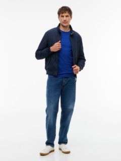 Flag Embroidery Slim Jersey T-Shirt — Blue 2