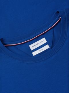 Flag Embroidery Slim Jersey T-Shirt — Blue 6