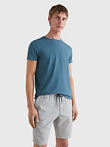 blau extra slim fit t-shirt für herren - tommy hilfiger