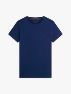 Flag Embroidery Slim Jersey T-Shirt — Blue 5