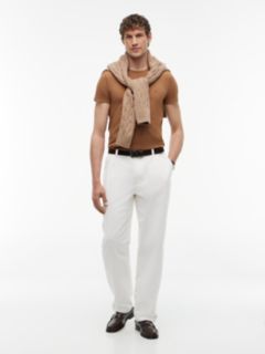 Flag Embroidery Slim Jersey T-Shirt — Brown 2