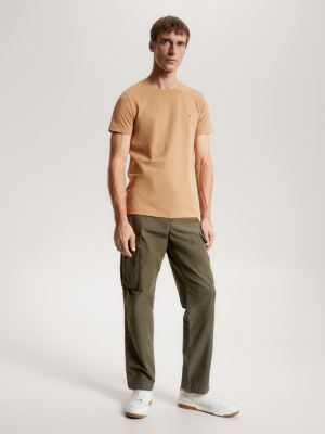 Crew Neck Extra Slim Fit T-Shirt | Brown | Tommy Hilfiger