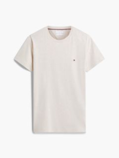 Flag Embroidery Slim Jersey T-Shirt — Beige 5
