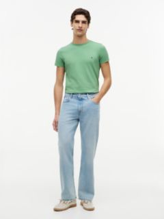 Flag Embroidery Slim Jersey T-Shirt — Green 2