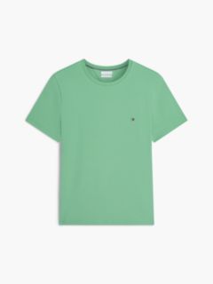 Flag Embroidery Slim Jersey T-Shirt — Green 5