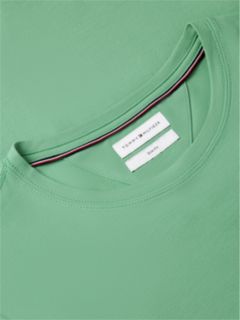 Flag Embroidery Slim Jersey T-Shirt — Green 6