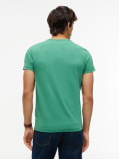 Flag Embroidery Slim Jersey T-Shirt — Green 4