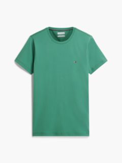 Flag Embroidery Slim Jersey T-Shirt — Green 5