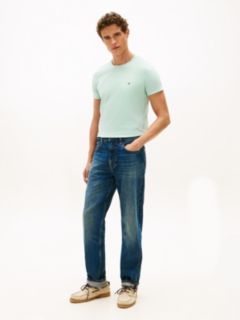 Flag Embroidery Slim Jersey T-Shirt — Green 3