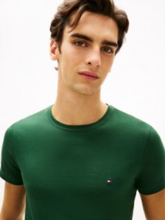 Flag Embroidery Slim Jersey T-Shirt — Green 2
