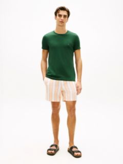 Flag Embroidery Slim Jersey T-Shirt — Green 4