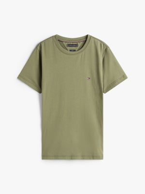 green slim t-shirt for men tommy hilfiger