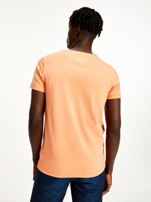 tommy jeans orange t shirt