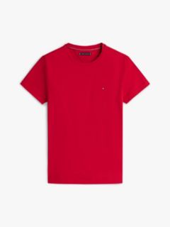 Flag Embroidery Slim Jersey T-Shirt — Red 5