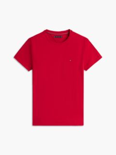 Flag Embroidery Slim Jersey T-Shirt — Red 6