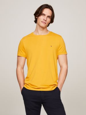 Camiseta de corte extra slim Amarillo Tommy Hilfiger