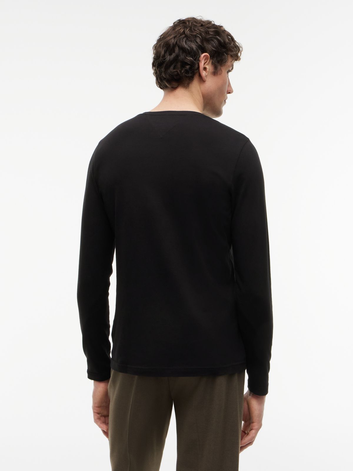 Slim Jersey Long Sleeve T-Shirt — Black