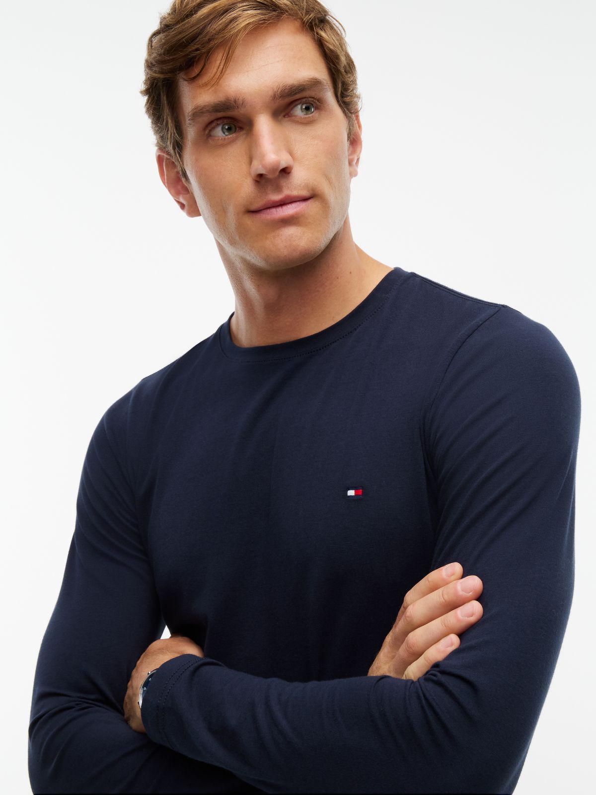 Slim Jersey Long Sleeve T-Shirt — Blue