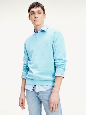 Organic Cotton Silk Jumper BLUE Tommy Hilfiger