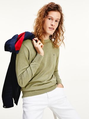 tommy hilfiger green jumper