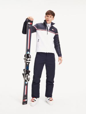 tommy hilfiger men's color block hooded ski coat