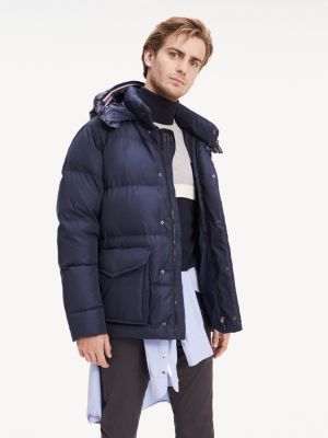 tommy hilfiger fur hooded padded bomber jacket