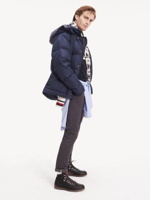 tommy hilfiger fur hooded padded bomber jacket