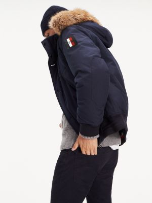 tommy down hooded bomber