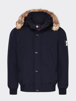 tommy hooded down bomber