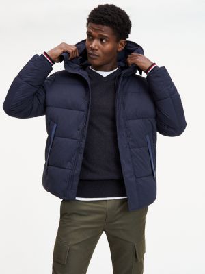 tommy hilfiger stretch hooded bomber jacket