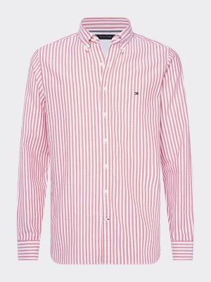 tommy hilfiger red striped shirt