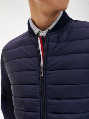 tommy hilfiger mixed media zip through jacket