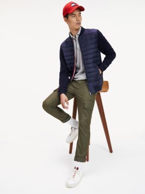 tommy hilfiger textured baseball jacket