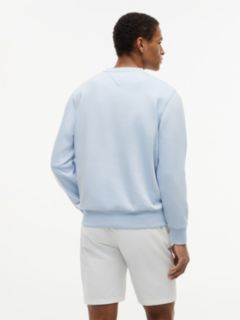 Logo Embroidery Fleece Sweatshirt — Blue 4