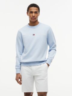 Logo Embroidery Fleece Sweatshirt — Blue 1