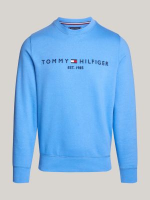 Sweatshirt met ronde hals en logographic Blauw Tommy Hilfiger