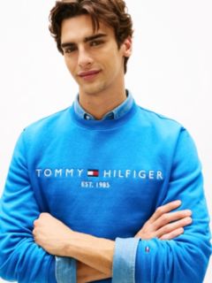 Logo Embroidery Fleece Sweatshirt — Blue 2